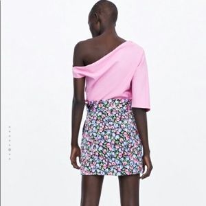 Pink one shoulder top from Zara